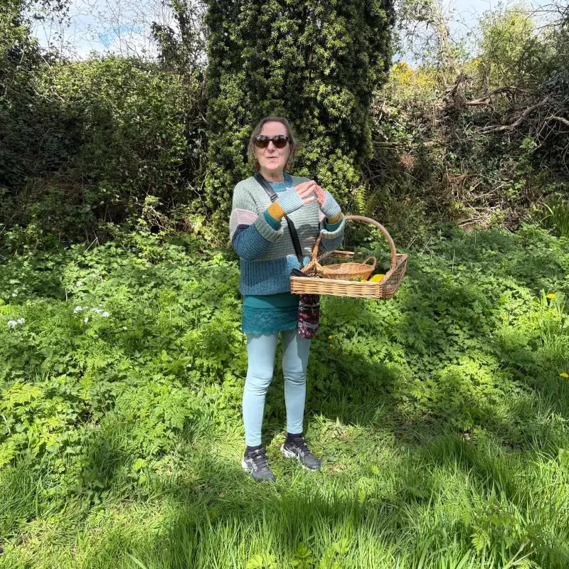 Denise with yew tree 1