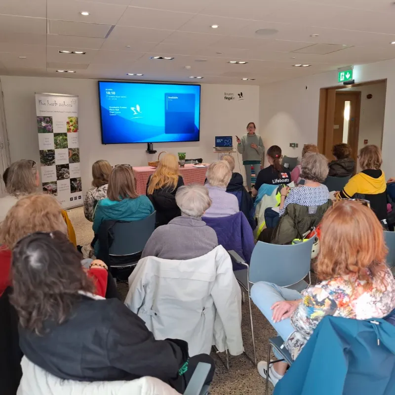 Skerries library growing herbs talk square