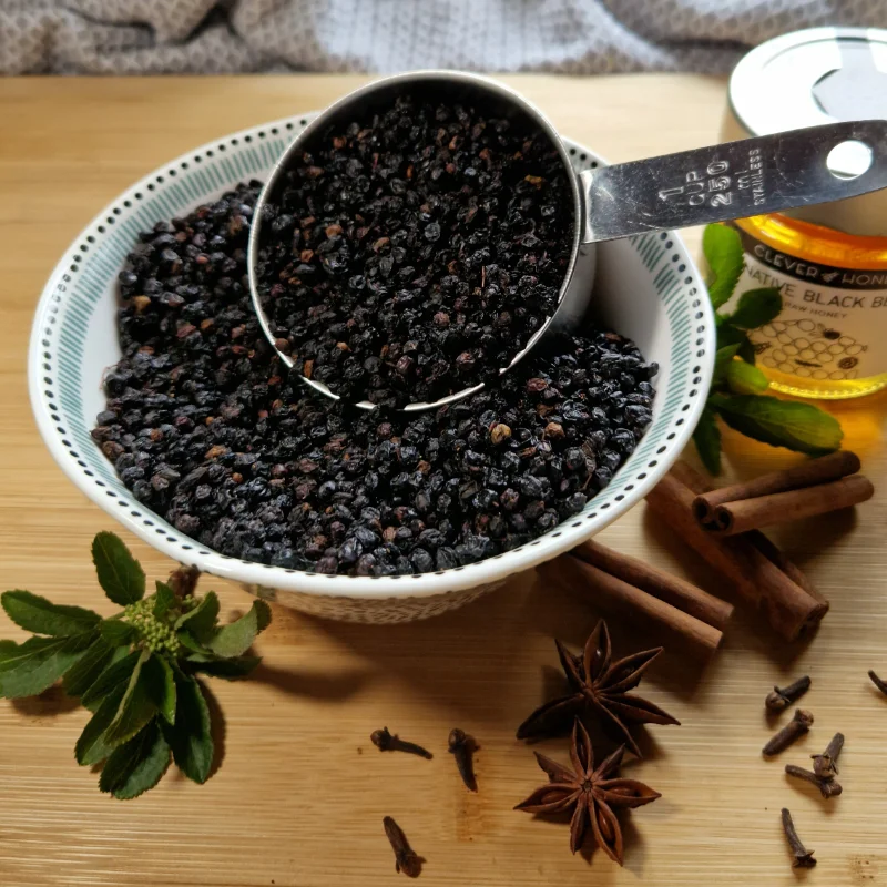 dried elderberries
