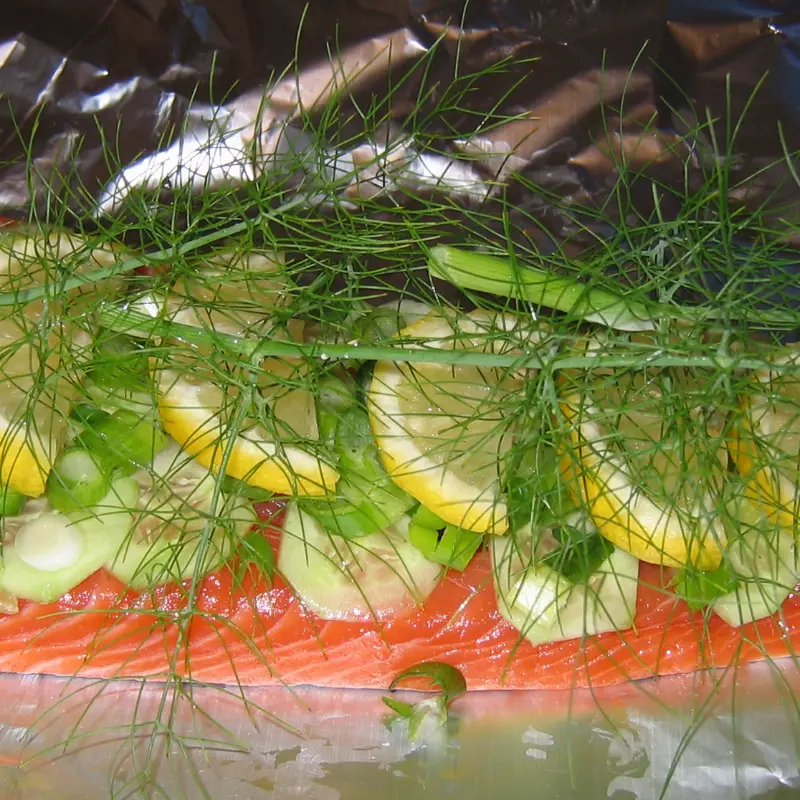 sea trout with fennel