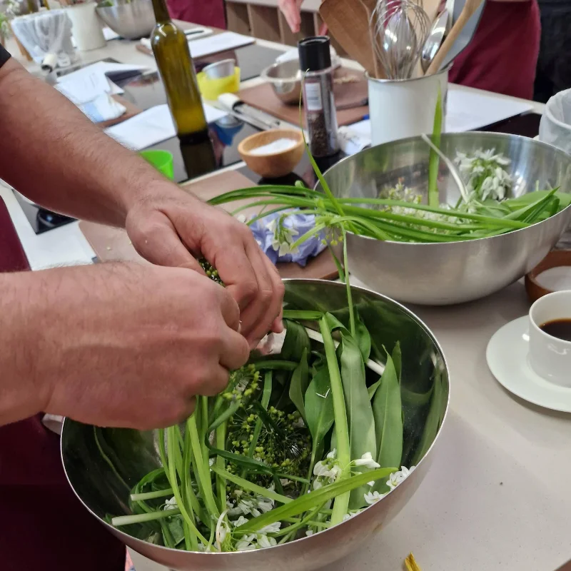 wild garlic prep