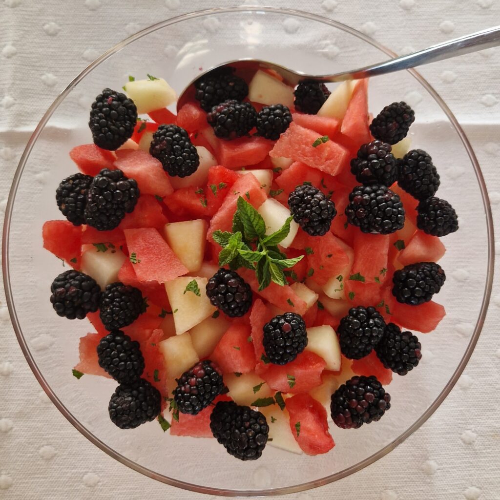 blackberry and melon salad